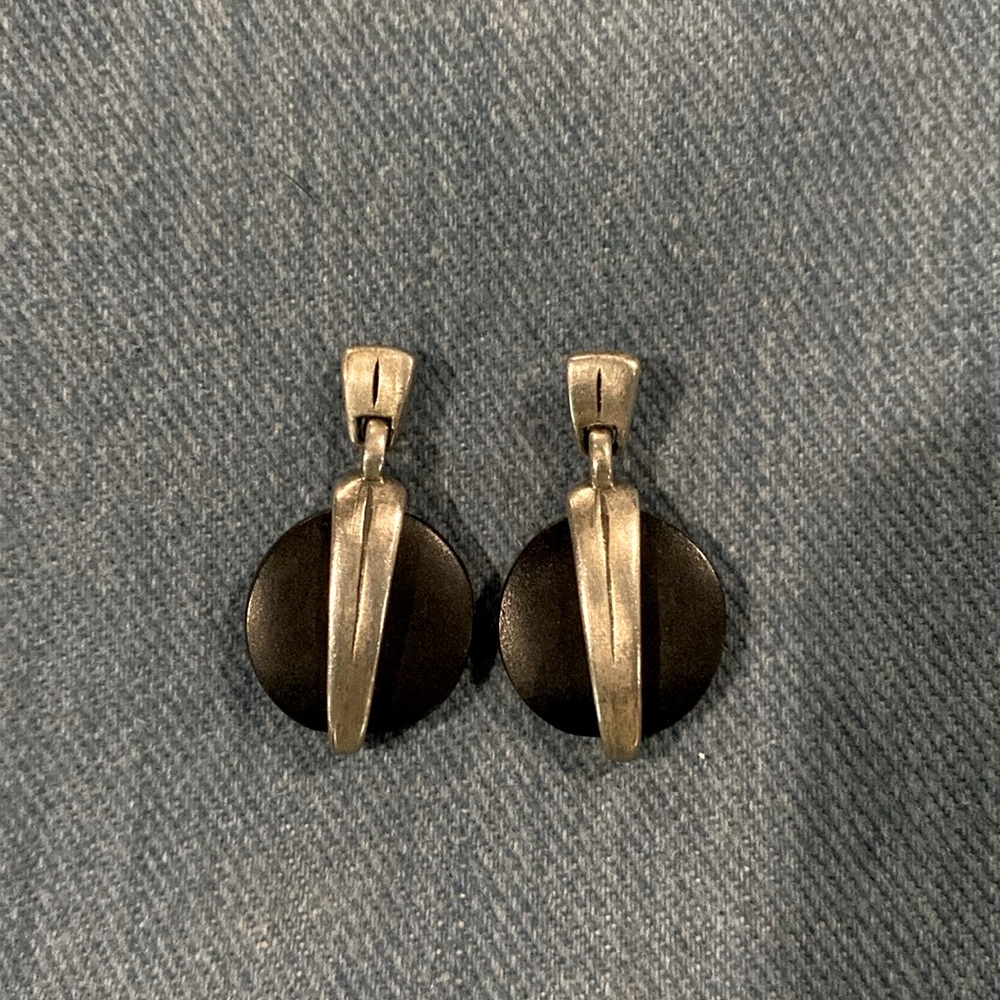 Black and silver “Guidance” earrings